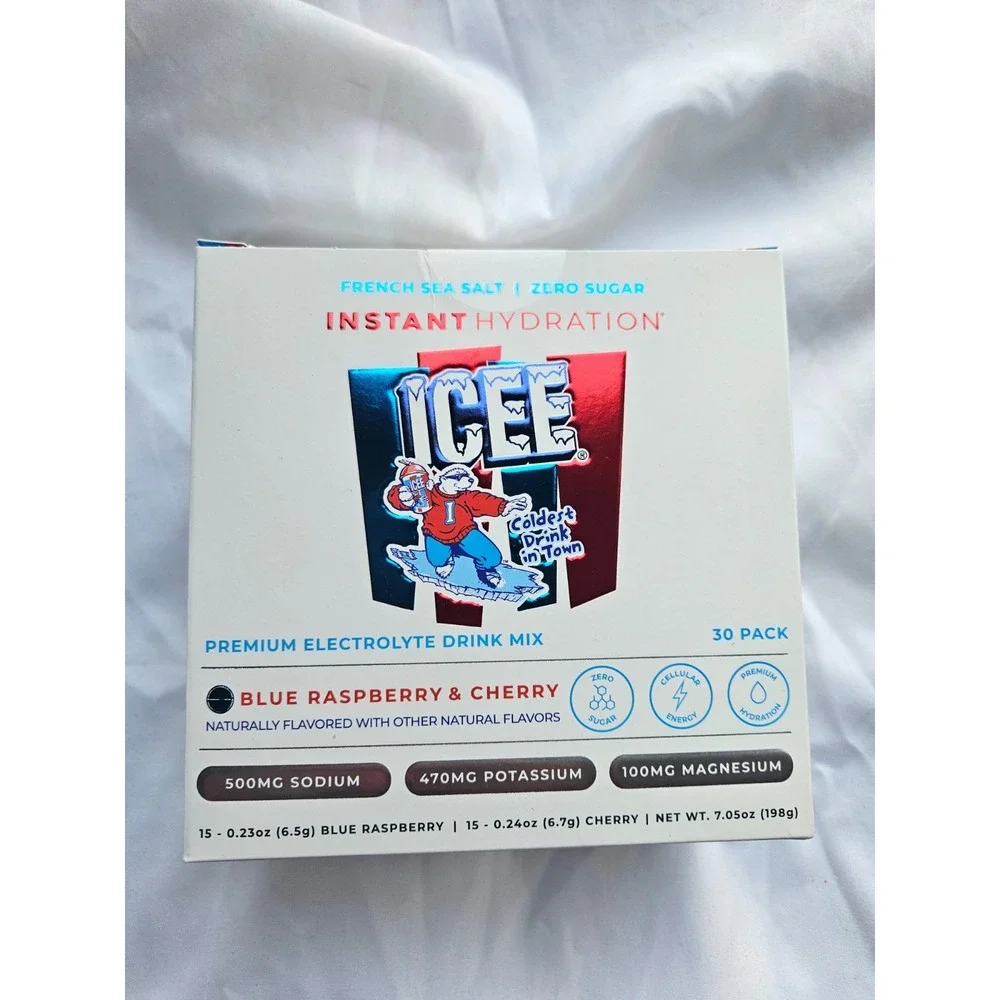 INSTANT HYDRATION ICEE Drink Mix Powder Blue Raspberry & Cherry 30 Pack ~ BNIB